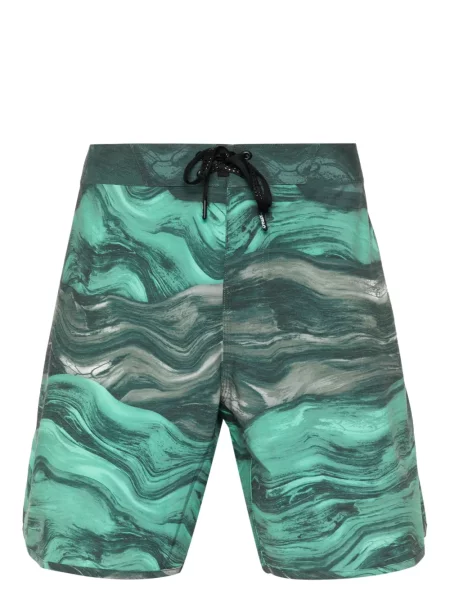 Pantaloni scurți Oakley cu imprimeu abstract verde