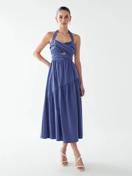 BWLDR Rochie Lana denim albastru