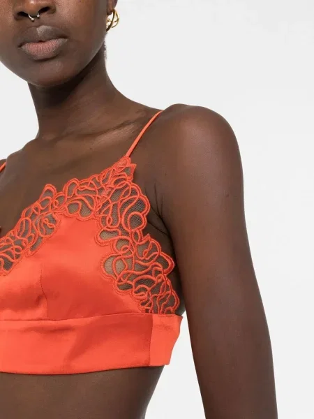 Top Stella Mccartney s čipkom narančasta