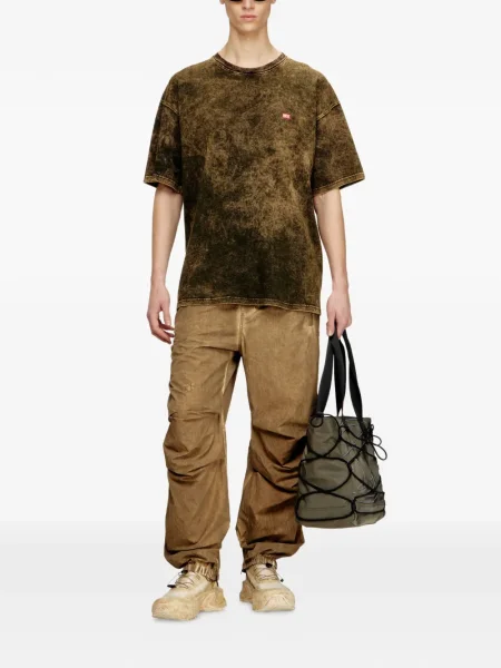 Tricou Diesel cu decolteu rotund maro