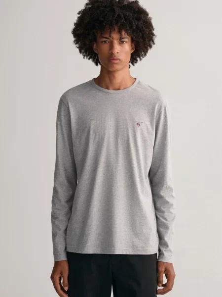 GANT Tricou deschis gri