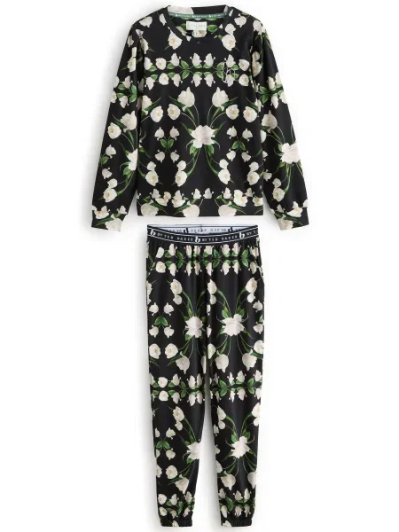 B by Ted Baker Pižama zelena / temno zelena / črna bela