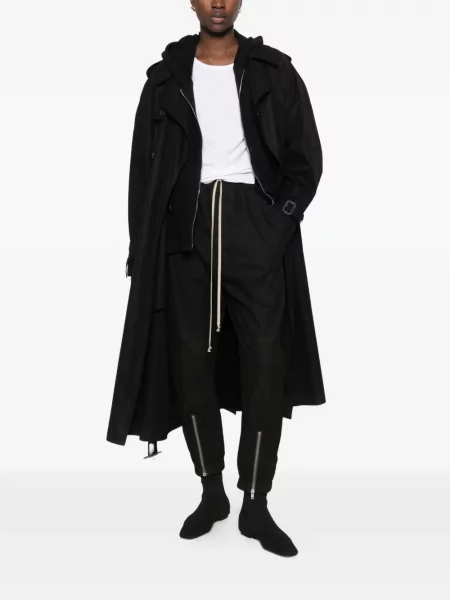 Δερμάτινο τρέξιμο παντελόνι Rick Owens μαύρο