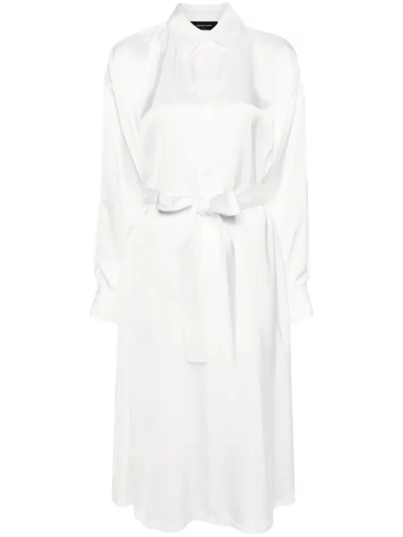 Satynowa sukienka koszulowa Fabiana Filippi biała