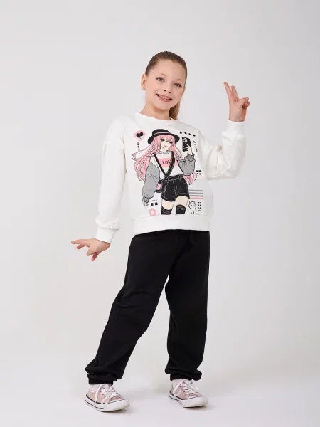 Дитячий Світшот SMIL молочний