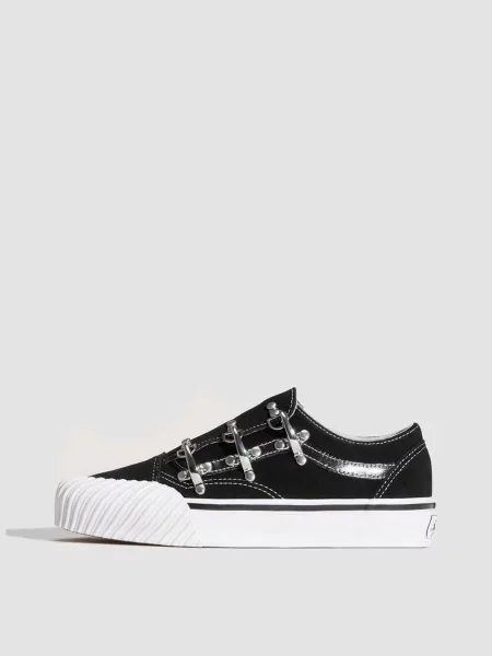 Замшевые кеды Vans на запах черные