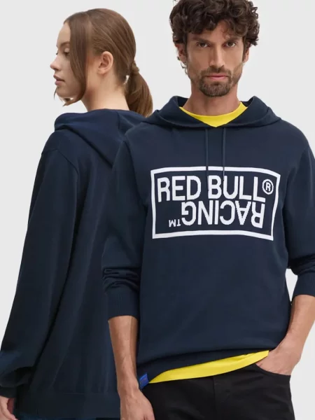 Пуловер Red Bull Racing x Pepe Jeans тъмносиньо от лека материя червено