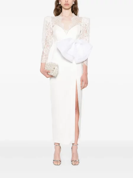 Rochie Silk Love & Lace de mătase de costum alb