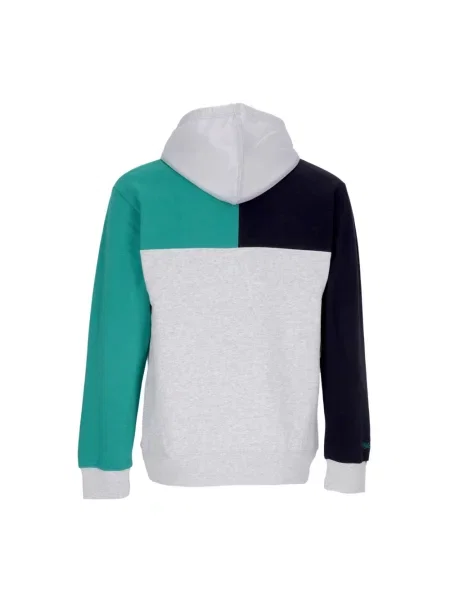 Bluza z kapturem Mitchell & Ness z kapturem wiązana polarowa szara