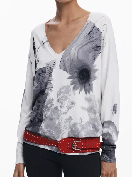 Desigual Pulover Gotemburgo Gri alb