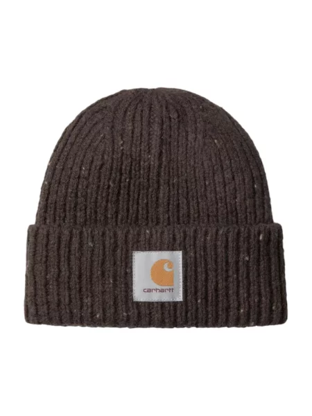 Czapka beanie z mieszanki wełny i bawełny model ANGLISTIC' Carhartt Work In Progress brązowa