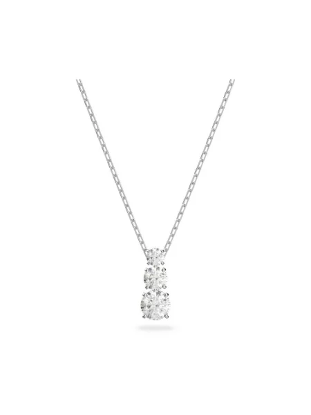Swarovski Akcesoria Kobieta ONE SIZE Naszyjnik z zawieszką z trzema kamieniami szary