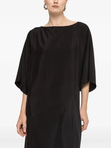 Rochie midi Nissa de mătase negru