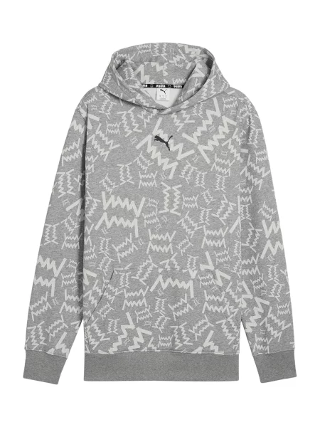 PUMA Hanorac sport Teamjaws Post Game gri alb