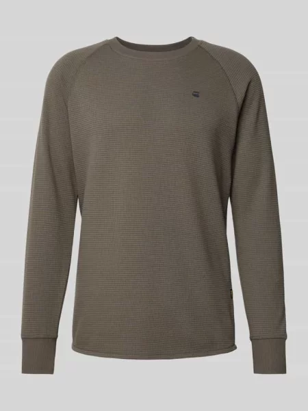Dzianinowa koszulka G-star Raw z długim rękawem szara