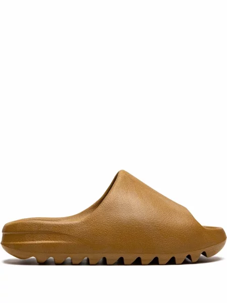 Klapki Adidas Yeezy brązowe