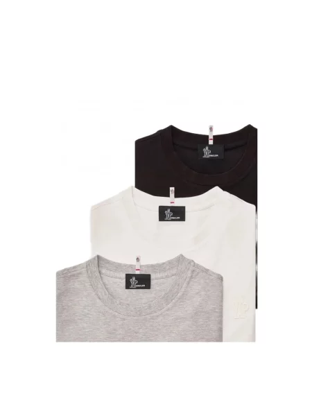 Koszulka Moncler z logo szara