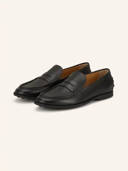 Tod's Mokasyny Penny Gomma schwarz czarne
