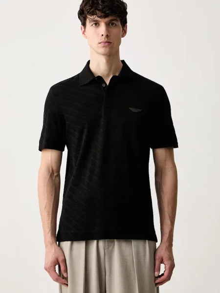 Tricou polo Boss Black negru