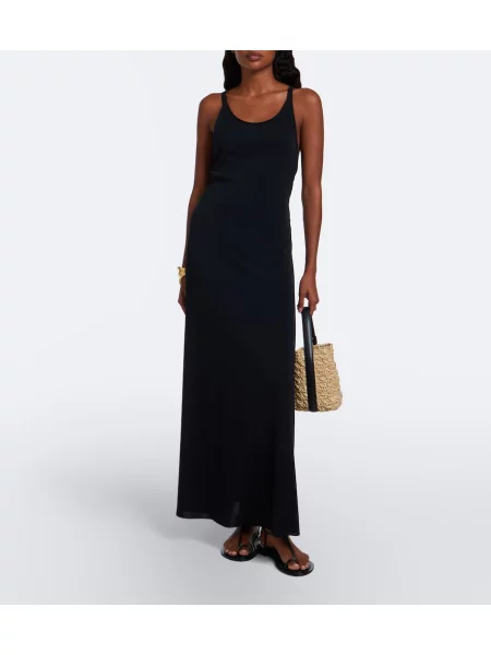 Rochie maxi Eres din jerseu cu chihlimbar negru