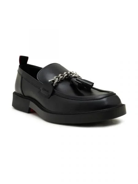 HUGO De piele pantofi loafer Iker_mocc_lt negru