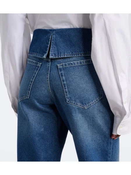 Blugi drepți Dries Van Noten albastru