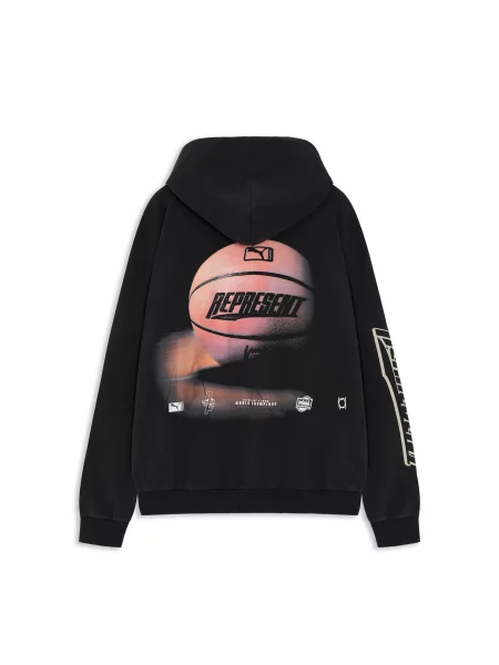 Bluza oversize z kapturem PUMA × REPRESENT Odzież S czarny