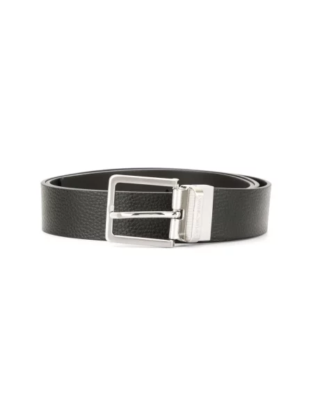 Emporio Armani Akcesoria Mężczyzna ONE SIZE Skóra Pasek skórzany czarny