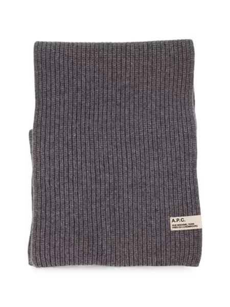 Fular A.p.c. tricotate gri