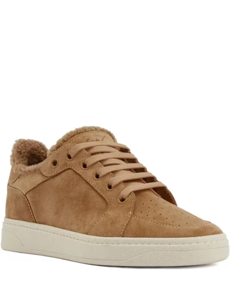 Sneakerși Giuseppe Zanotti din piele de căprioară maro