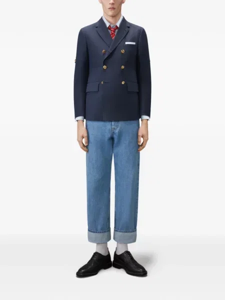 Cămașă Thom Browne cu dungi albastru