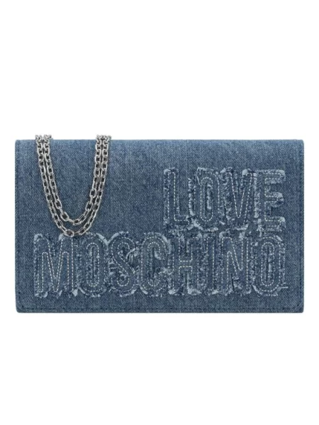 Pisemska torbica Love Moschino modra