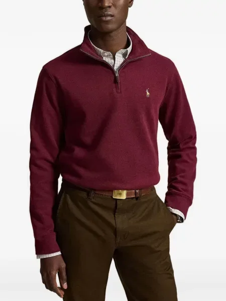 Gulerat pulover Polo Ralph Lauren cu autograf alergare verde