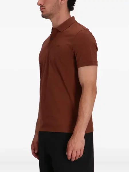 Scurt tricou polo Boss maro
