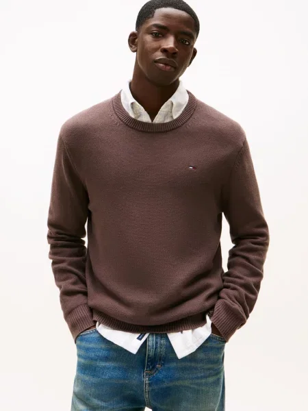 Tommy Jeans sweter Mężczyźni jednolity S brązowy