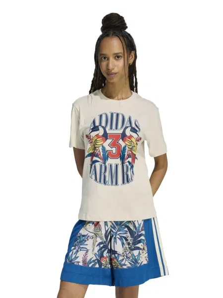 ADIDAS SPORTSWEAR Funkčné tričko FARM zafírová / tmavošedá / jasne červená