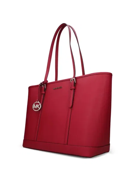 Bőr shopper táska Michael Kors piros