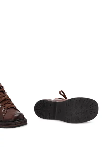 Botine Miu Miu din piele maro