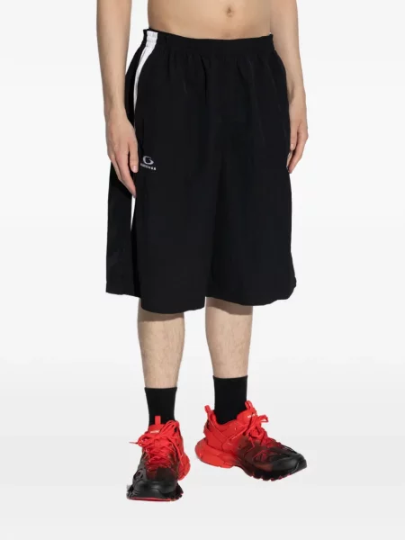 Pantaloni scurți Balenciaga cu autograf negru