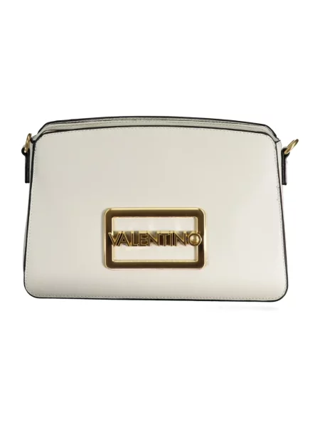 Lniana torebka crossbody Valentino By Mario Valentino biała