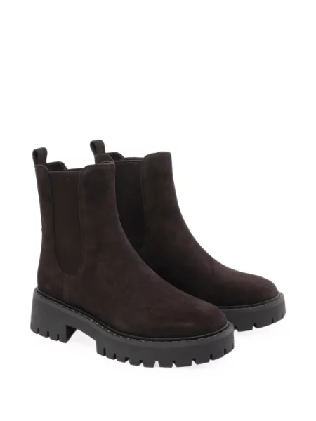 Botine Michael Michael Kors din piele de căprioară cu autograf maro
