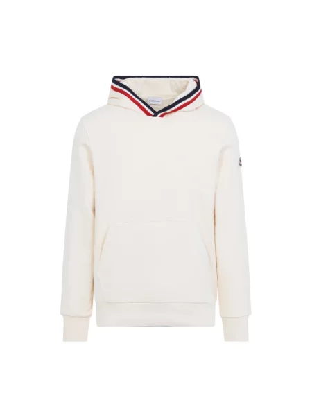 Bluza z kapturem Moncler z kapturem biała