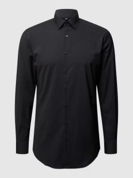 Koszula biznesowa o kroju slim fit z dodatkiem streczu Jake*s czarna