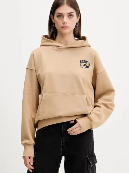 Кофта Barrow з капюшоном візерунок бежевий