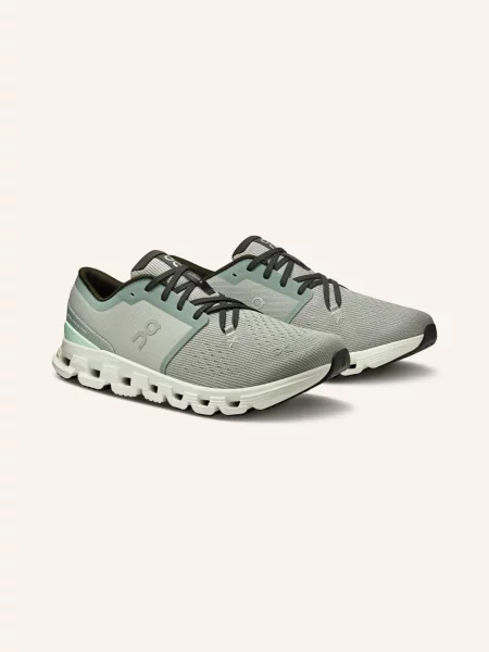 On Fitness Obuv Cloud x4 černošedá / světle zelená šedé