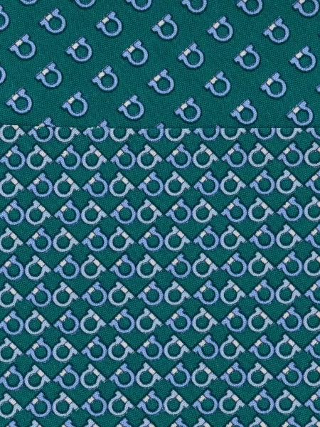 Cravată Ferragamo de mătase cu imagine verde