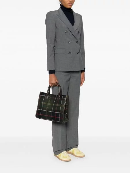 Geantă shopper Barbour maro