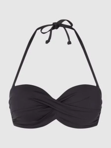 Top bikini PLUS SIZE bandażowy Lascana czarne