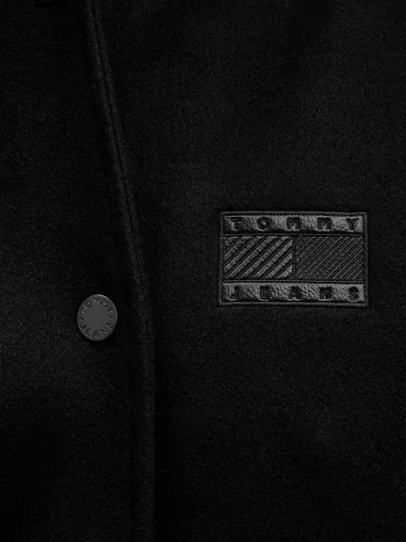 Tommy Jeans Яке с вълна черно
