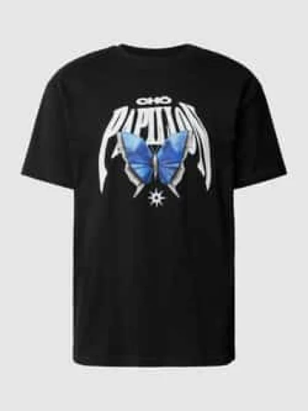 T-shirt z nadrukowanym motywem Mister Tee czarna